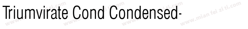 Triumvirate Cond Condensed字体转换